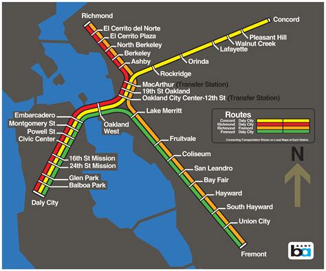 MAP Bart In San Francisco Map